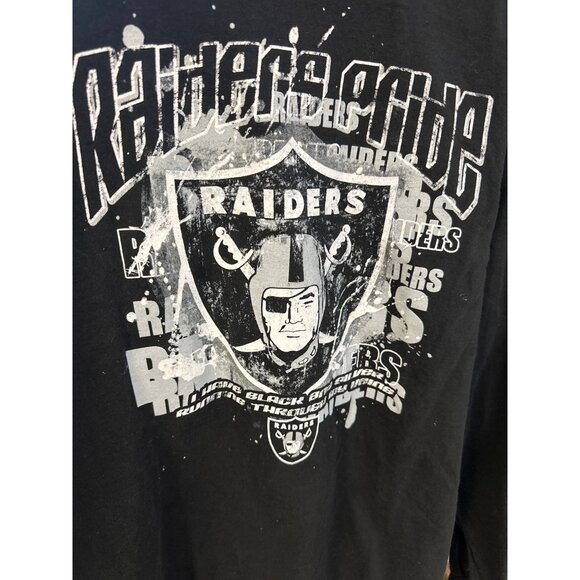 Vintage Reebok Raiders Pride  NFL Graphic T-Shirt XL Black Cotton - Picture 3 of 4